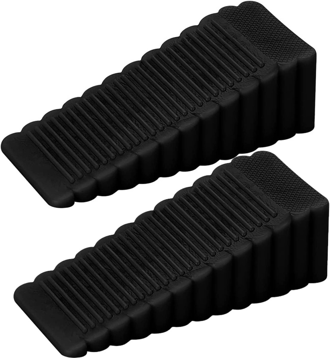 Deurstoppers - Deurwiggen - Voorkom dichtslaan - Zachte PVC-rubber - 95 cm - Grijs