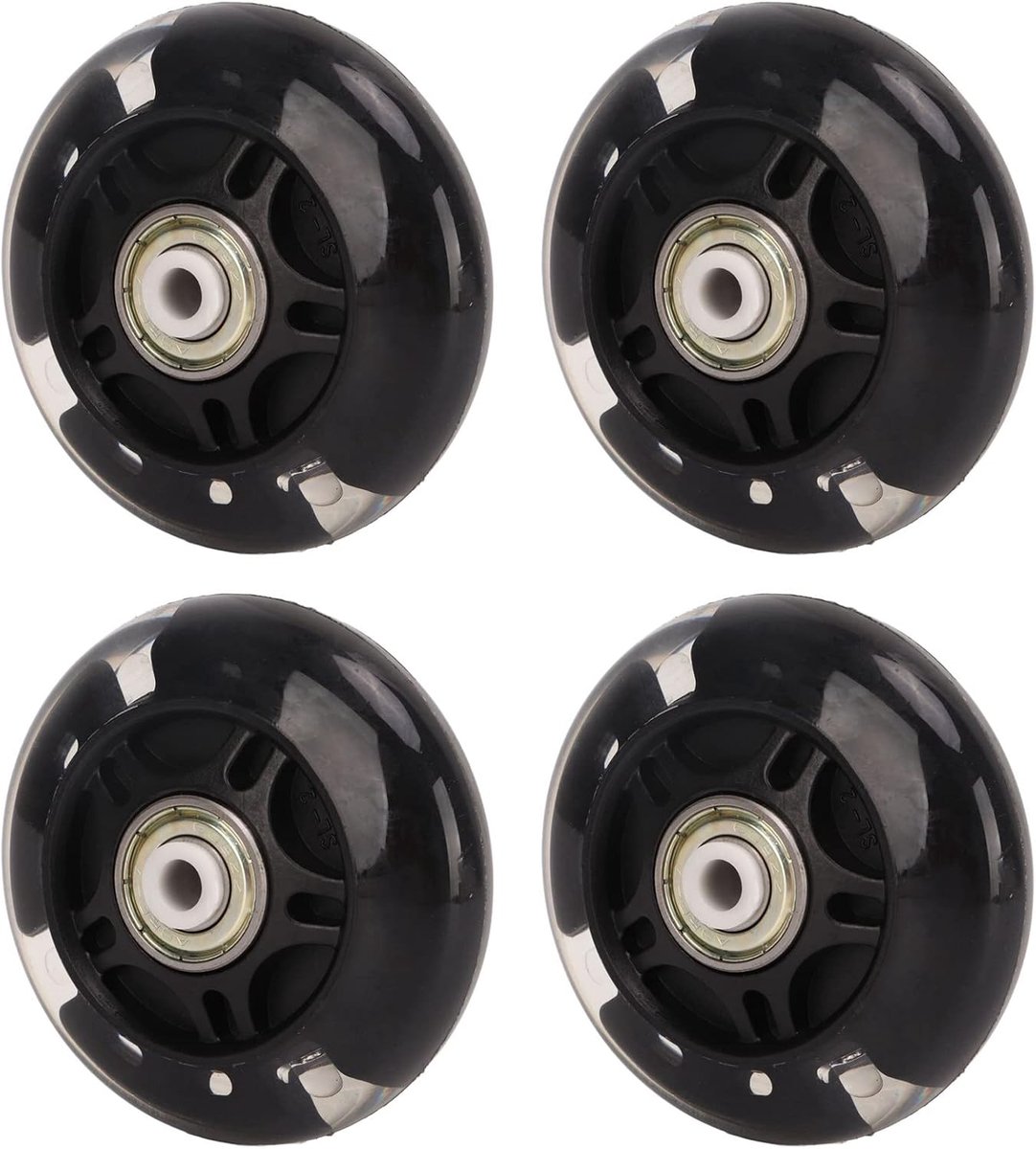 Rolsschaatswielen - Reserveonderdelen - Veilig Skaten - Ultra stil ontwerp - 69 mm 4 stuks - Zwart