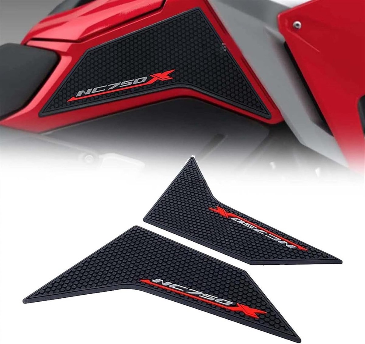 Tank Pad Sticker - Grip Pads Protector - Motor Beschermen - Schokabsorberend Rubber - 1:1 Design - Zwart