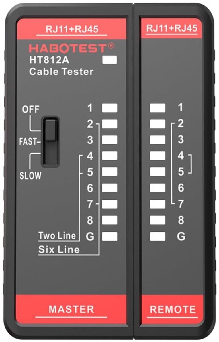 Netwerktester Rj11/rj45 in 1-pakket