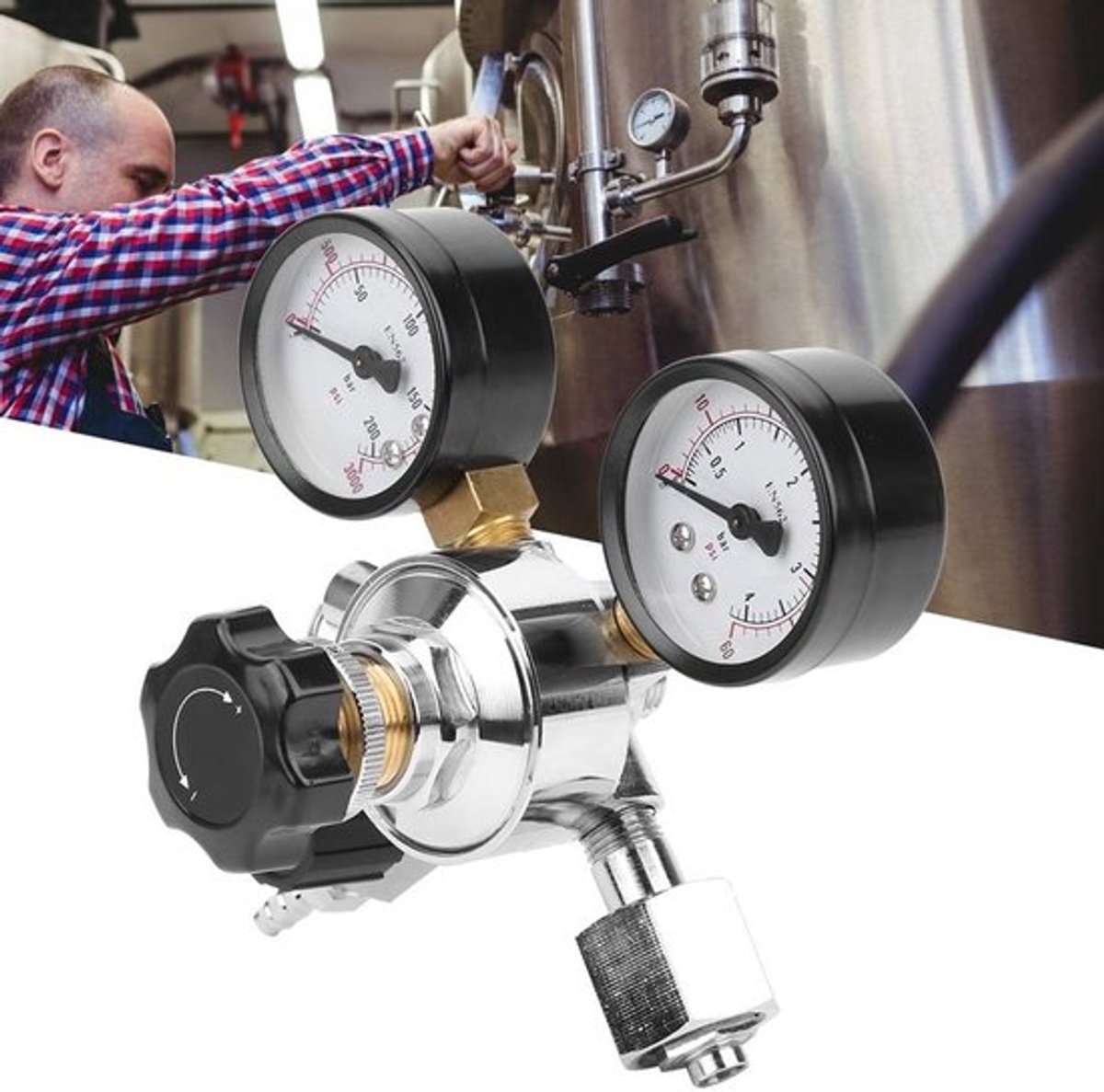 Dailygoody - Bierfustmanometer met CO2-regelaar