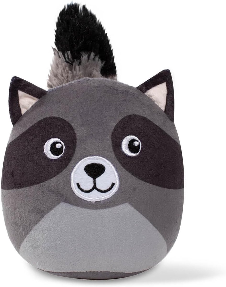 Fringe Studio Wagsdale Collection - Rocky Raccoon - Pluche Hondenspeelgoed - Wasbeer met Pieper & Crinkle