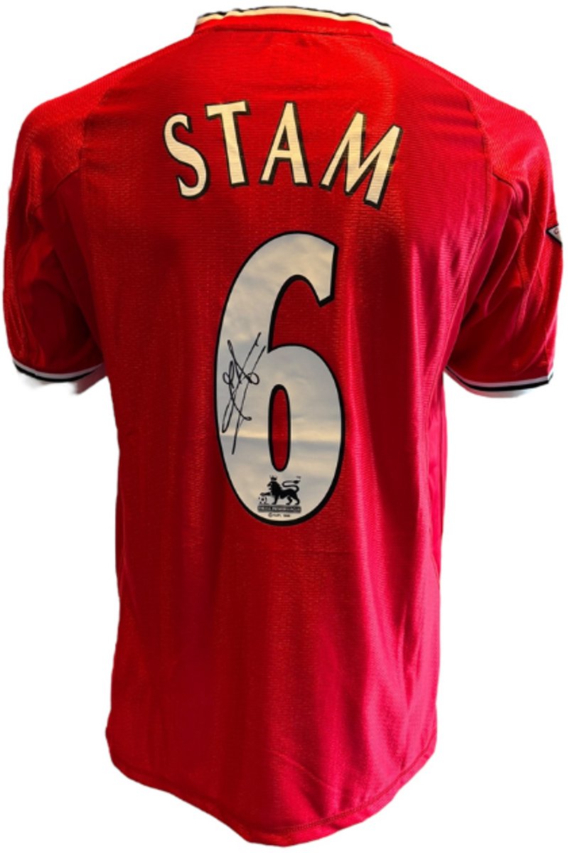 Jaap Stam gesigneerd Manchester United 00/02 Thuis Shirt