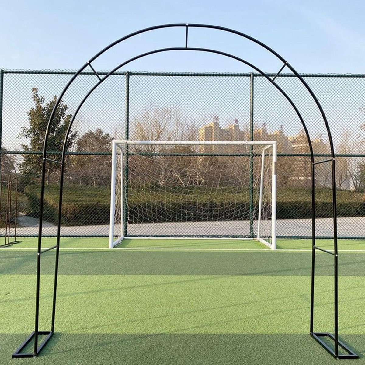 Rozenboog Metaal - Tuin Poort - Planten Ondersteunen - Stabiel & Robuust - 280x220 cm - Zwart