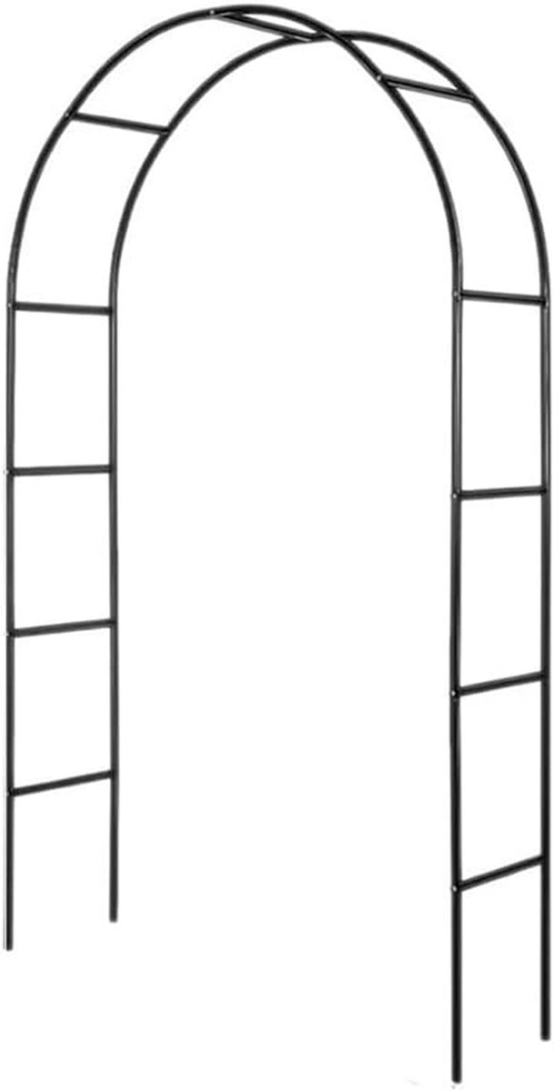Rozenboog - Tuinboog - Klimplanten Steunen - Roestbestendig IJzer - 240 cm - Zwart