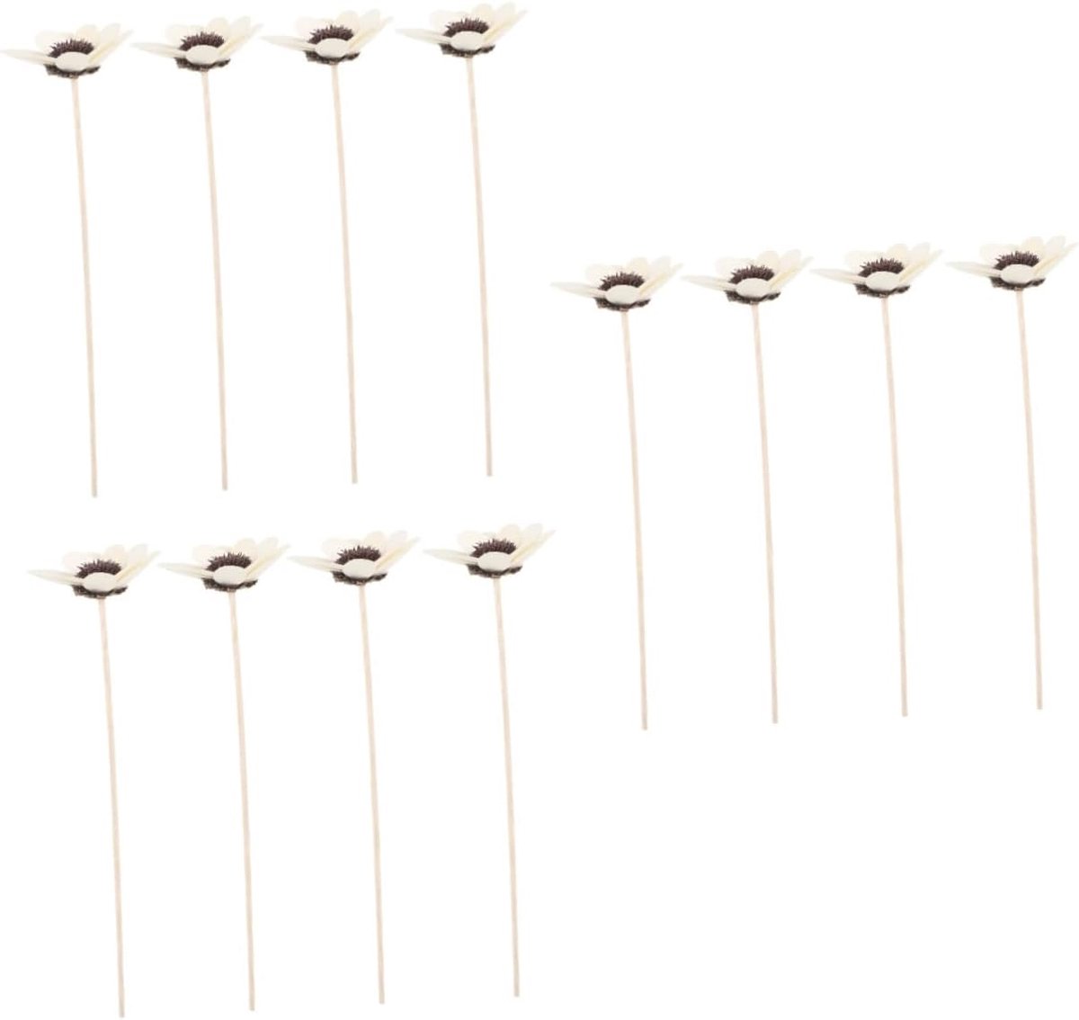 Aroma Sticks - Geurverspreiders Rattan - Huis Opfrissen - Bloem Decoratie - 12 Stuks - Wit