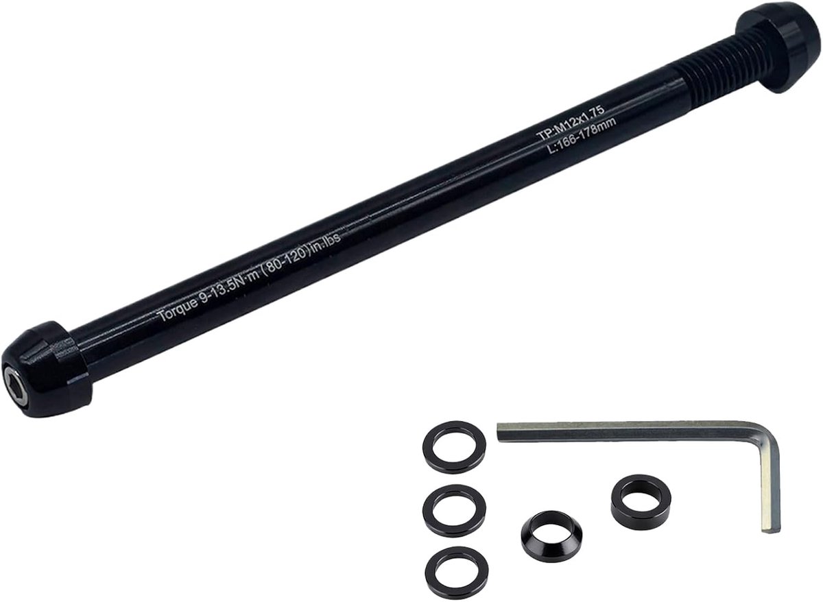 Snelsluitspies - Fietsas Adapter - Indoortraining Fietsen - Verstelbare Breedte - 135-148 mm - Zwart
