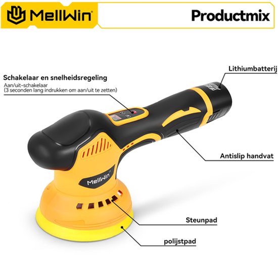 Mellwin Auto Polijstmachine