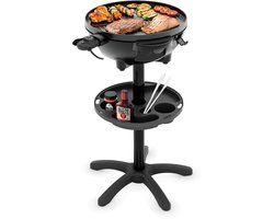 Tristar Elektrische BBQ met Stand - 2200W - Ø41 cm - Deksel met Thermometer - Keramische Coating -…