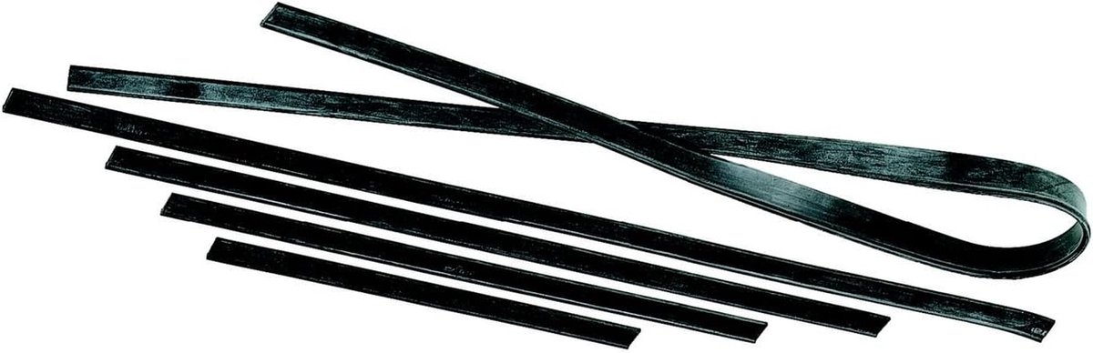 Wisser Rubber - Vervangstrip Reiniger - Streeploos Reinigen - Hard voor Gladde Oppervlakken - 55 cm - Zwart