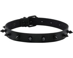 Vintage Spike Klinknagel PU Kraag Choker Goth Verstelbare Faux Lederen Ketting Voor Vrouwen Mannen