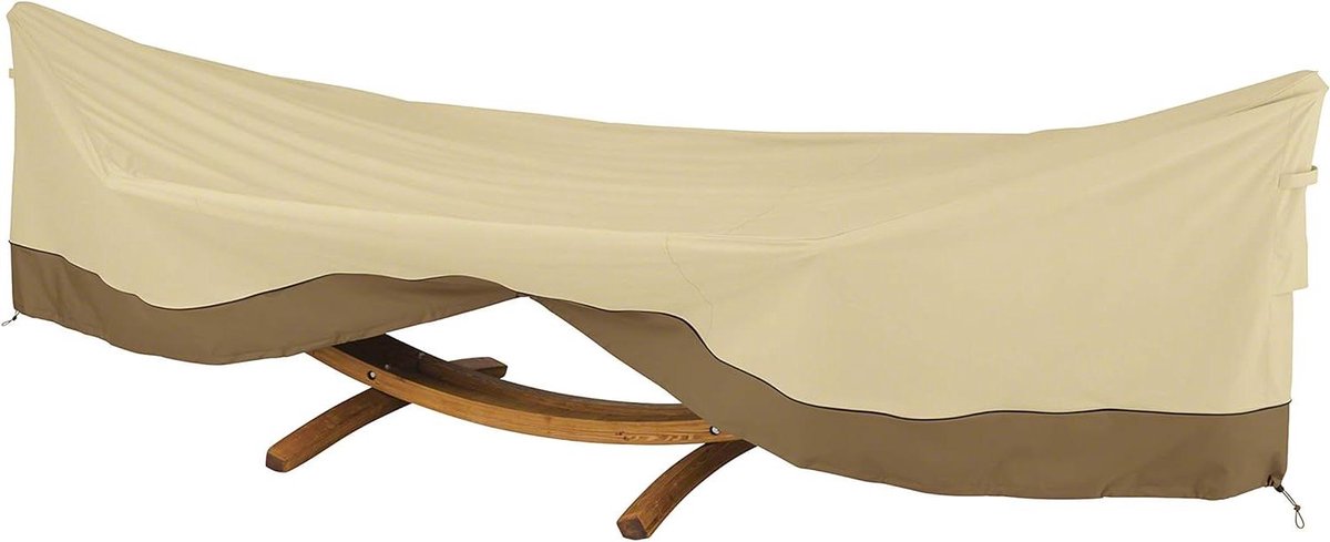 Hangmathoes Deluxe - Beschermhoes Hangmat - Buiten Ontspannen - Elastisch Zoomkoord - 396 cm Lengte - Kiezel Schors