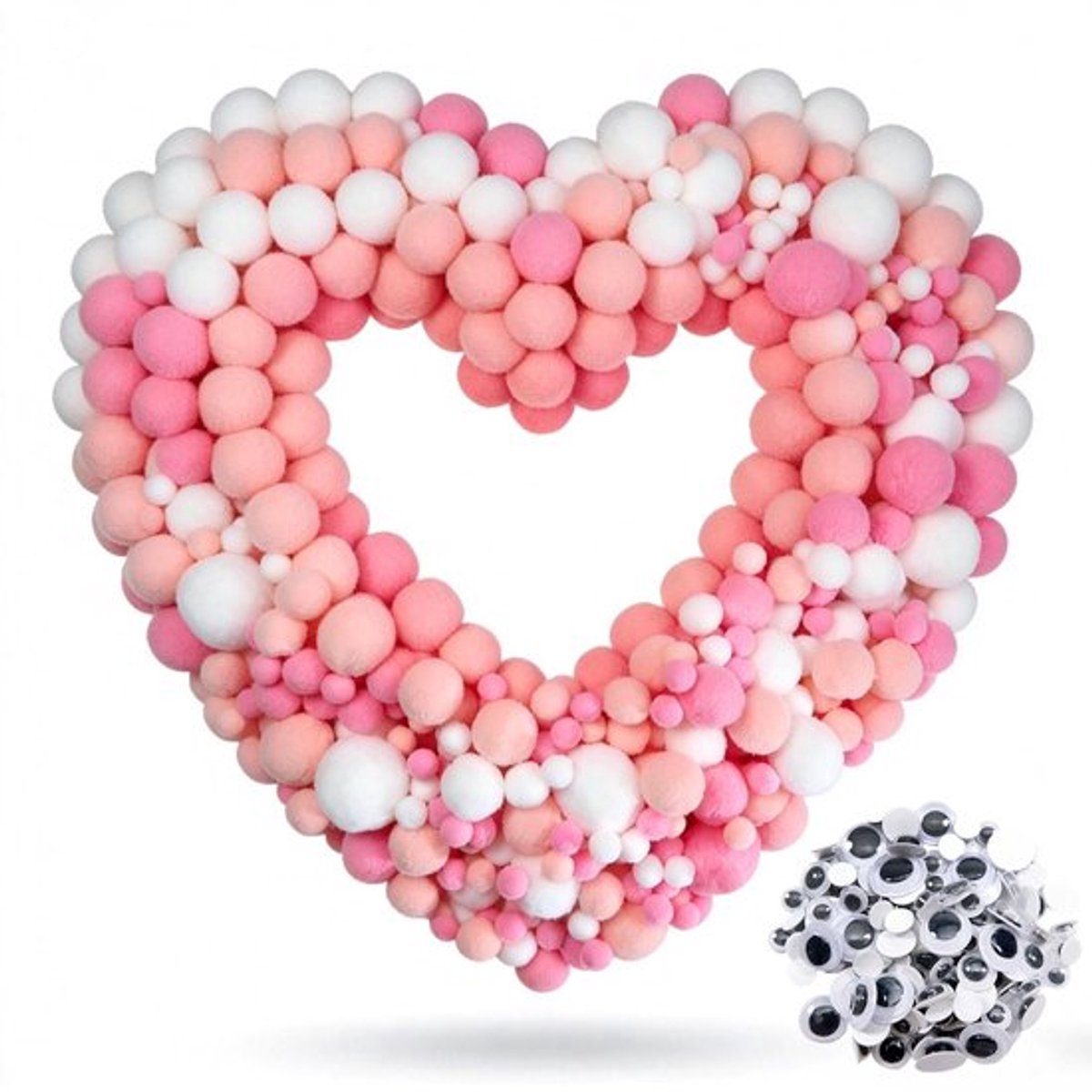 Store_9 - Pompons - DIY Ambachten - Roze Serie - Elastische Pompoms