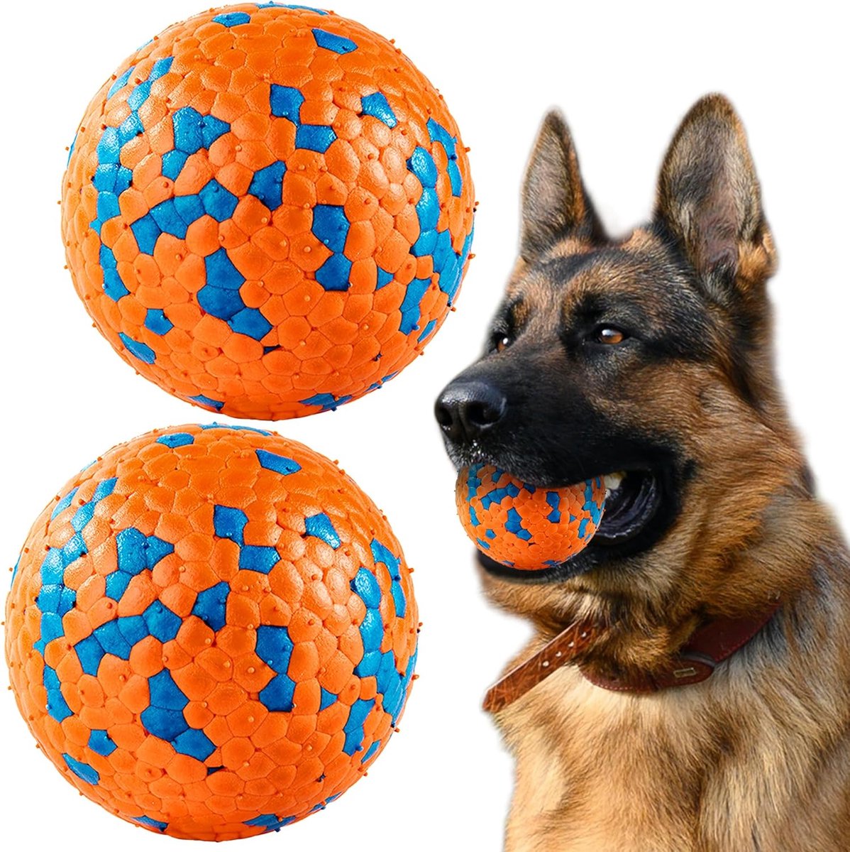 Hondenbal, Hondenspeelgoed Tegen Verveling En Stimulatie, Hondenspeelgoed Voor Agressieve Kauwers, Veiliger Voor De Mond Van De Hond, Voor Grote, Middelgrote En Kleine Puppy'S