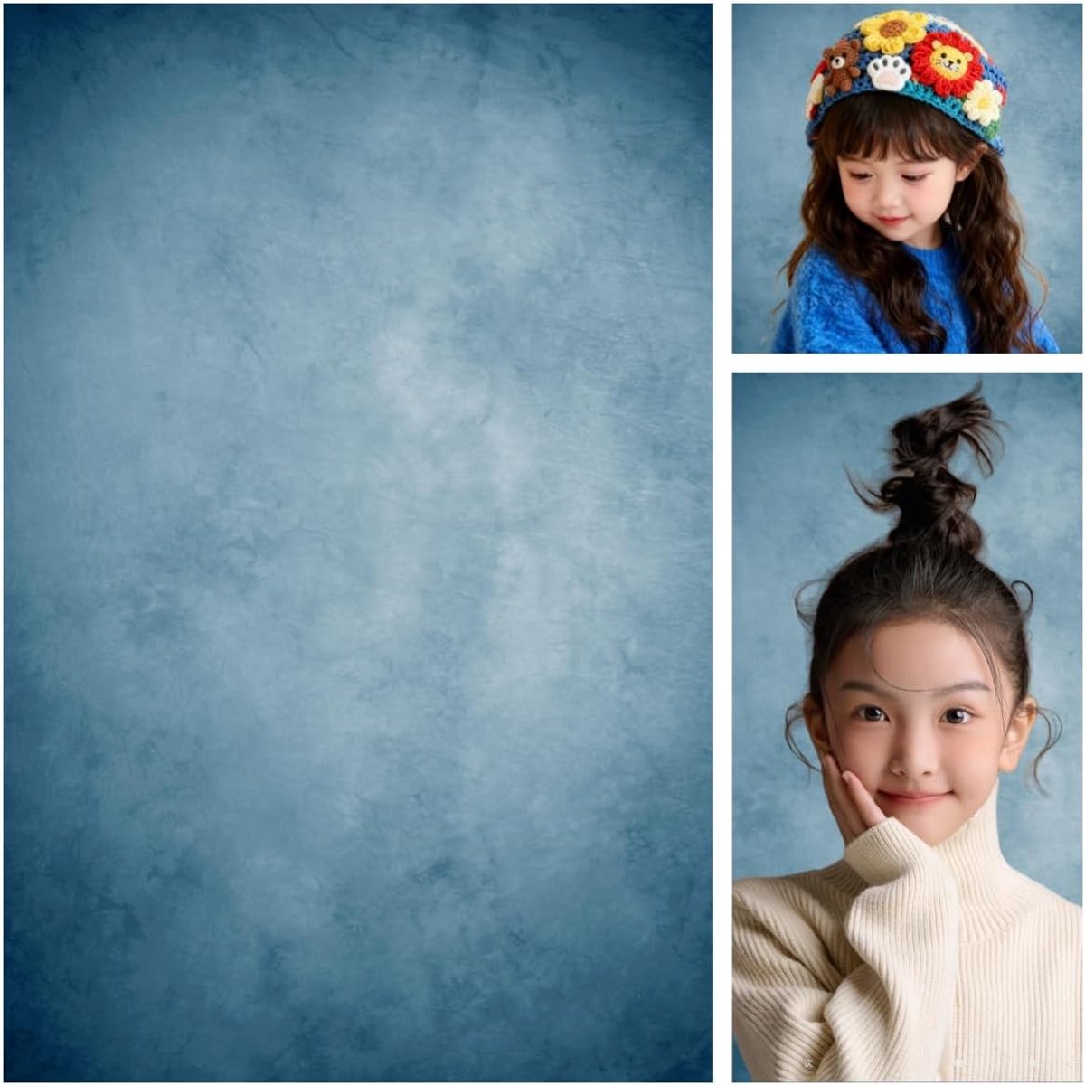 1.5x2.2m Portretfotografie Achtergrond Blauwe Abstracte Textuur Fotoachtergronden Doek Fotostudio-achtergronden Newborn Baby Fotografie Backdrop Photography
