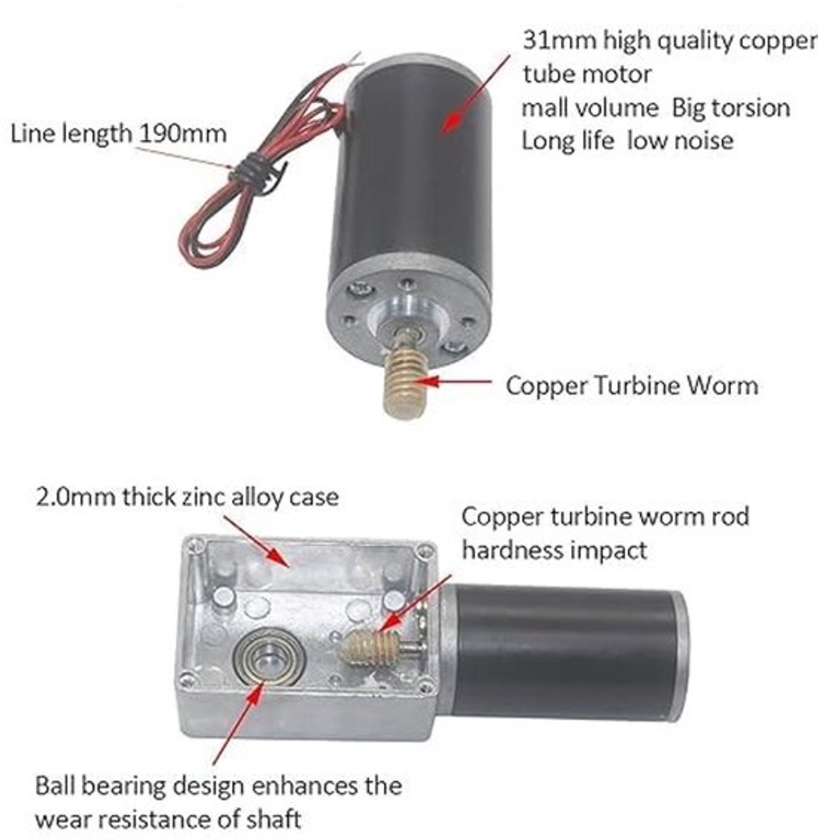 Store_9 - Zelfremmende schroefmotor - Wormreductiemotor - Veilig en