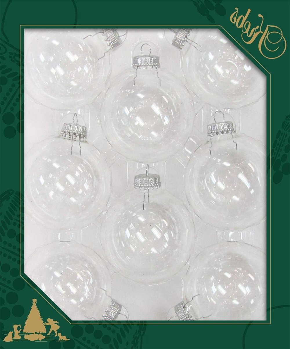 Kerstballen Set - Kerstdecoratie Ballen - Kerstboom Versieren - Mondgeblazen Glas - 67 cm - Kristal