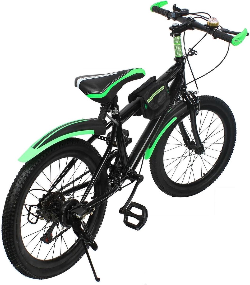 Kinderfiets Mountainbike - Jongensfiets Meisjesfiets - Buiten Fietsen - 7 Versnellingen - 20 inch - Groen