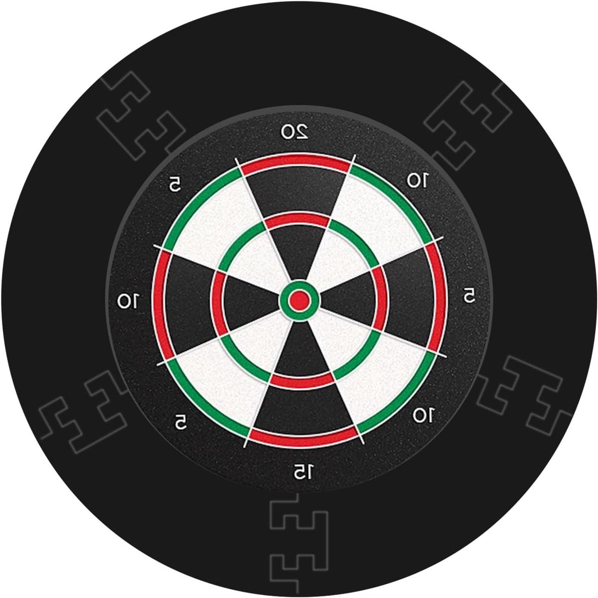 Dartbord Beschermring - Opvangring Surround - Muur Beschermen - 5-Delig Puzzelontwerp - 71 x 45 x 25 cm - Zwart