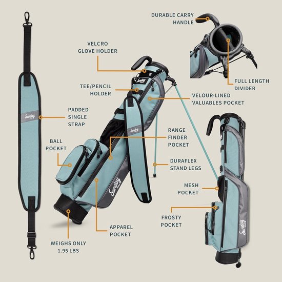Golf Tas met Standaard - Pitch n Putt Tas Draagbare Golftas - Golfen op Korte Banen - Lichtgewicht Ontwerp — afbeelding 2