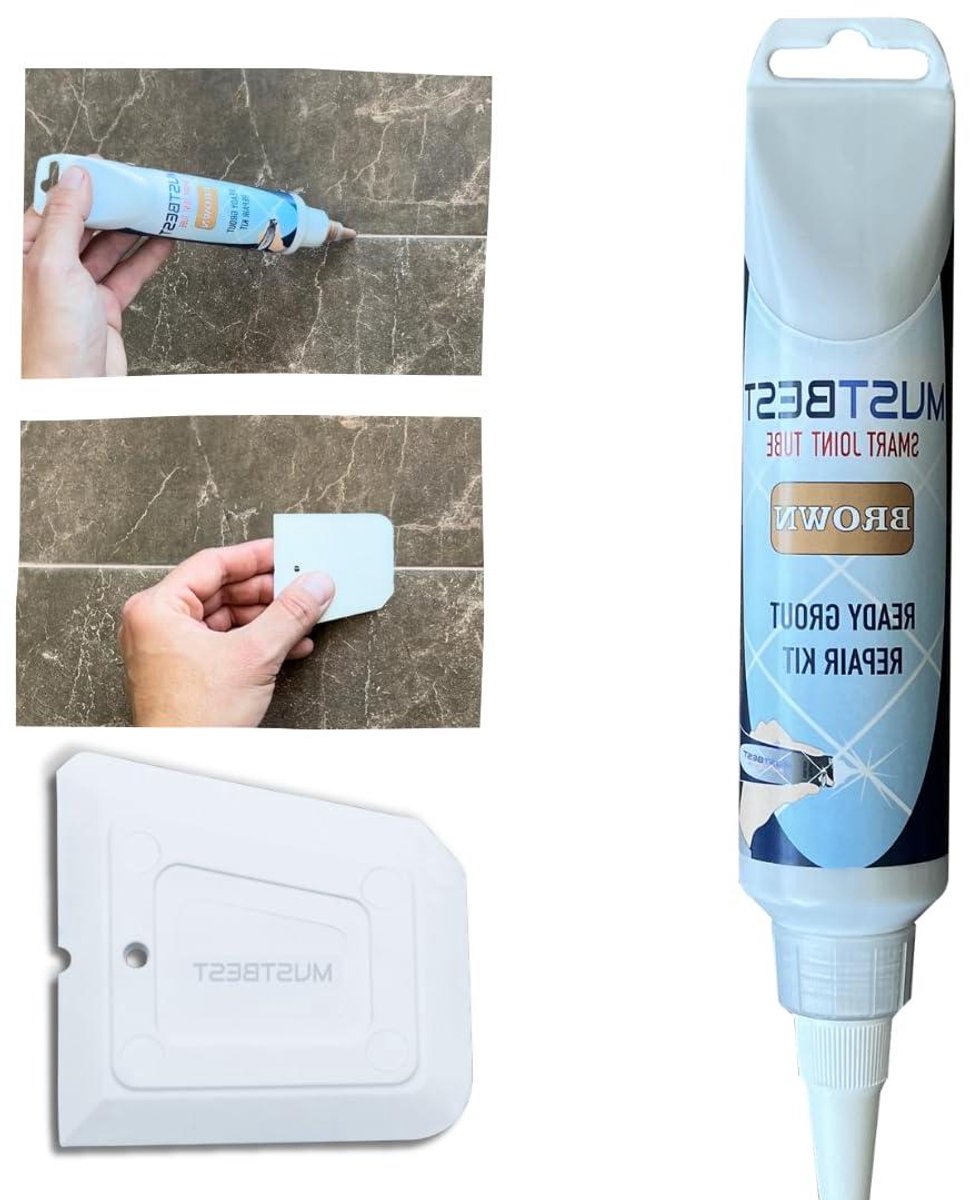 Tegelmortel Reparatie - Voegen Vuller - Tegels Renoveren - Sneldrogende Formule - 250 g - Bruin