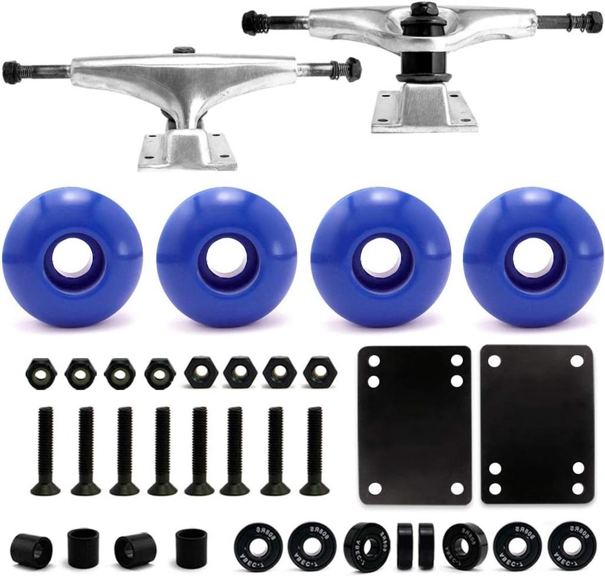 Skateboard Onderdelen Set Skateboard Accessoires Skateboarden Compleet Inclusief Lagers 5.25 inch Trucks