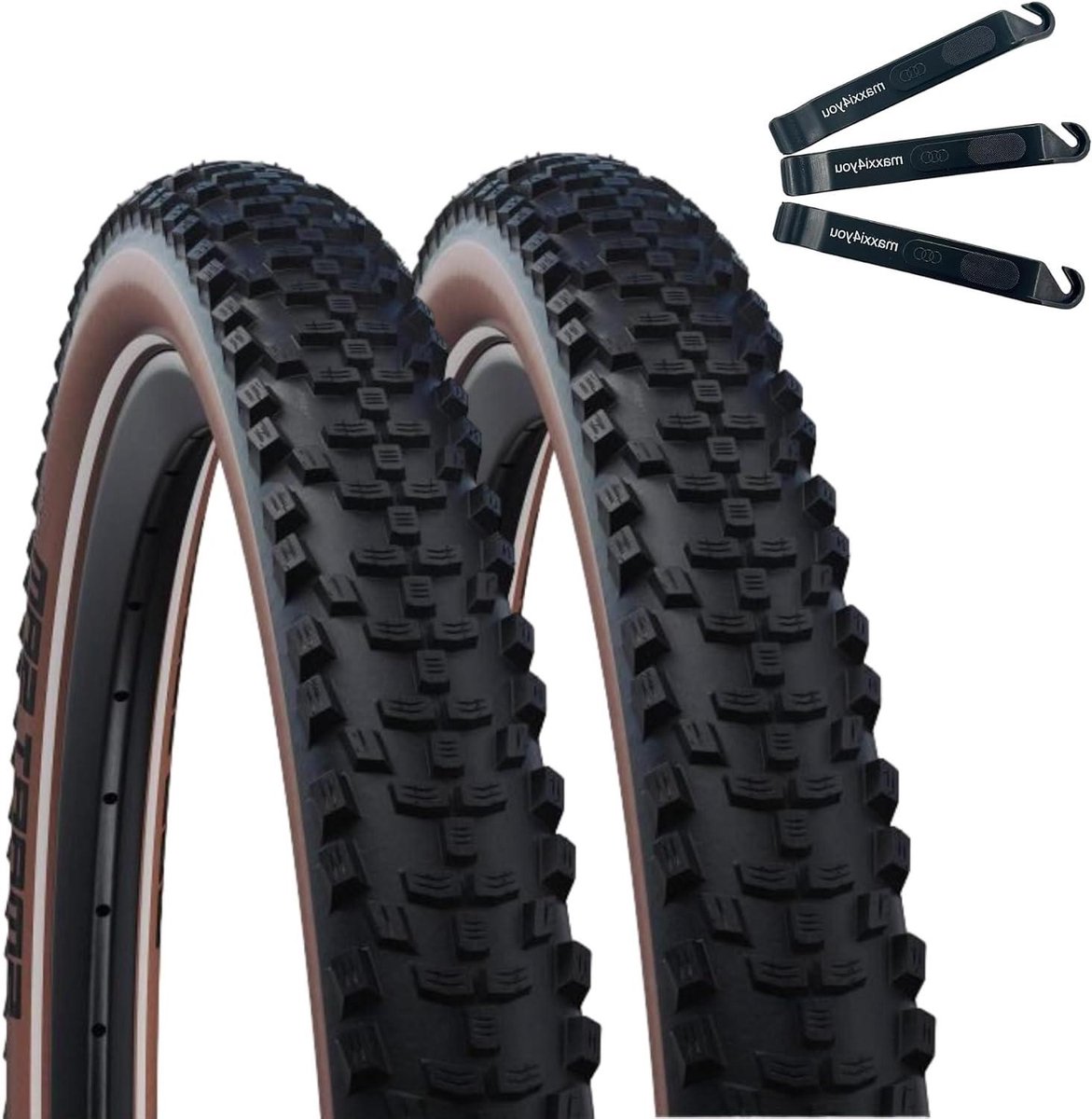 Fietsbanden Set - Banden Set - Allround Fietsen - ADDIX Performance Rubber - 29 x 2.25 inch - Zwart Brons