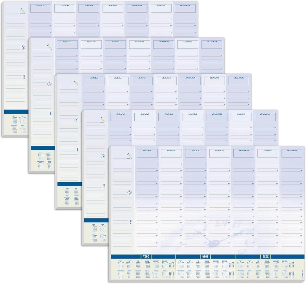 Papieren Schrijfblok - Bureauonderlegger Vloeiblok - Bureau organiseren - Extra groot formaat - 595 x 41 cm - Design Time