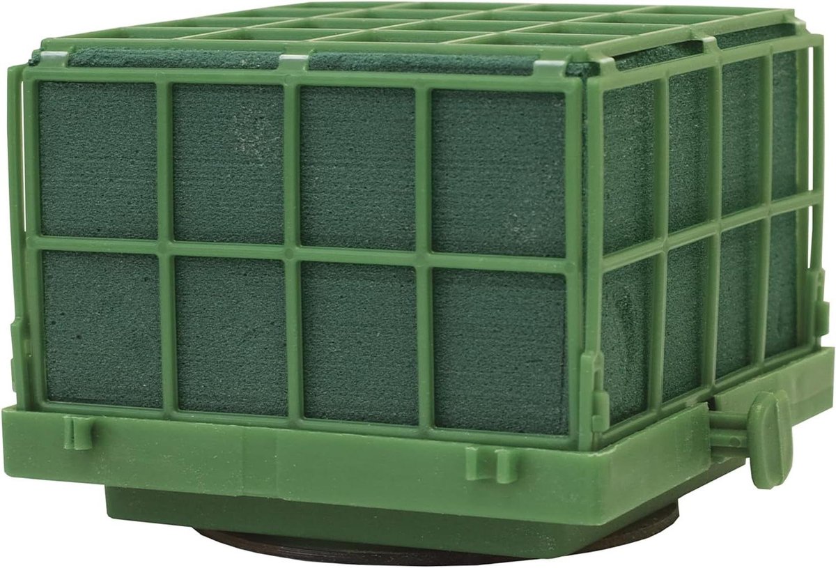 Vierkante Steekschuim Nat met Zuignap voor Auto - 11x11x8cm Bloemensteekmassa