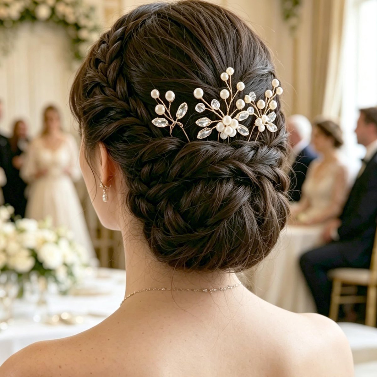 spelden voor vrouwen, elegante parelhaaraccessoires voor bruid, bruiloft, eindejaarsbal, dagelijks (goud 3)