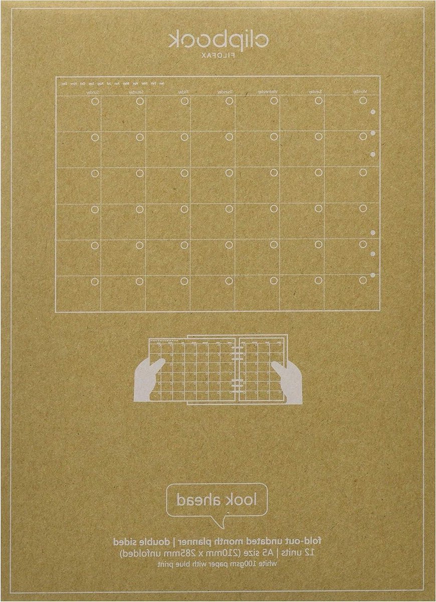 Clipbook Jaarplanner - Maandplanner A5 - Flexibel Plannen - Maandoverzicht - A5 - Wit