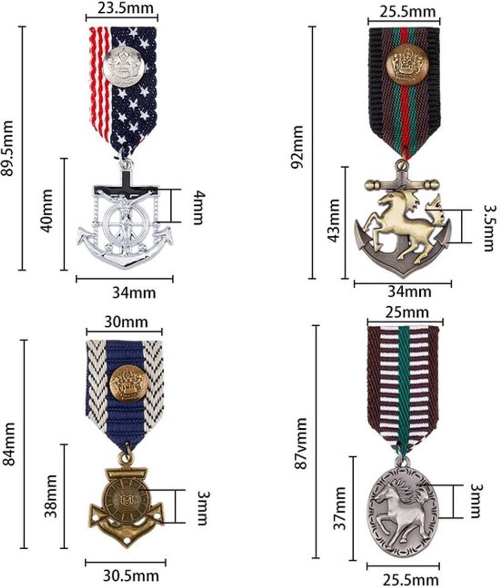 Militaire held medaille, Halloween kostuum, retro stijl