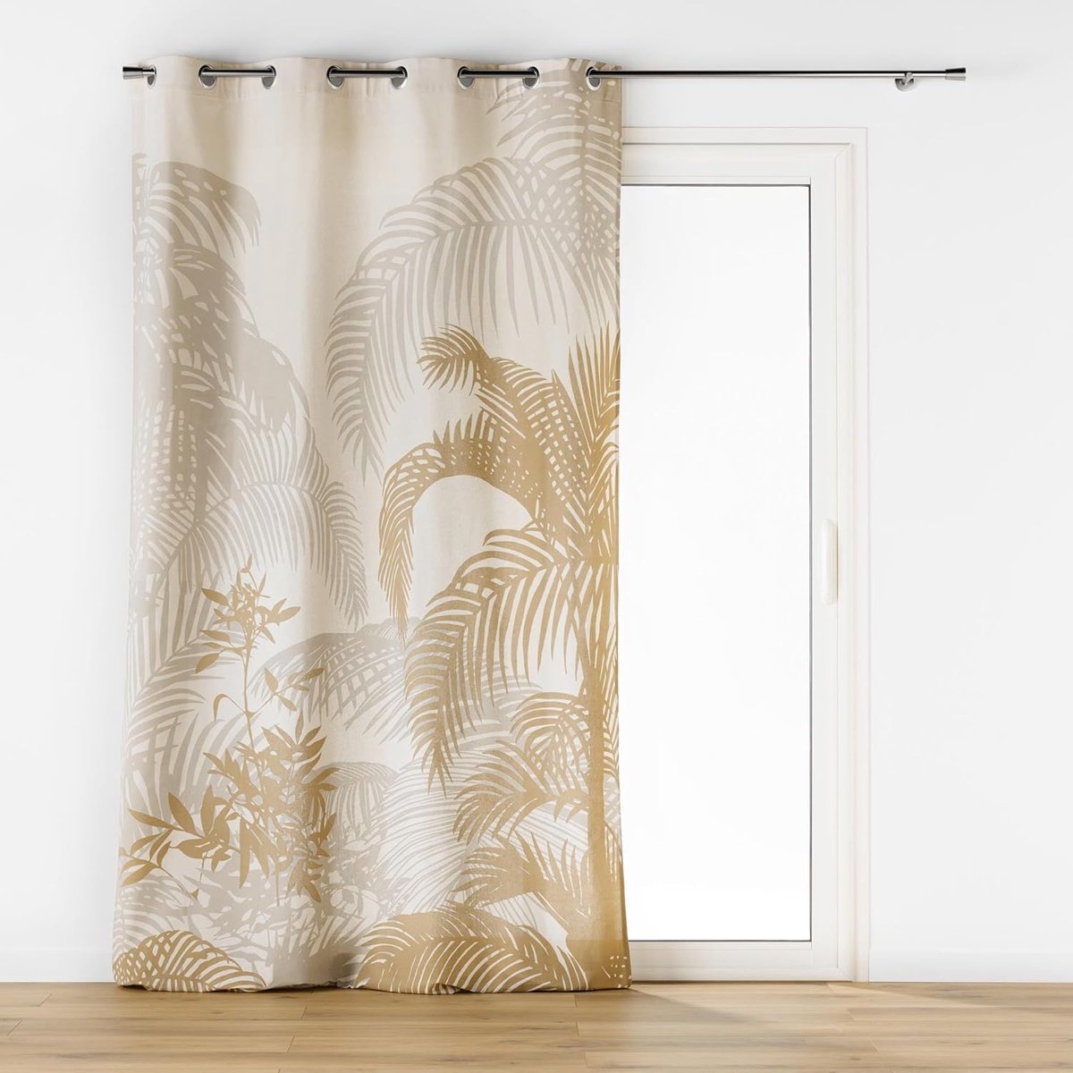 douceur d'intérieur, Gordijn met oogjes (140 x 260 cm) Baobab, katoen/polyester bedrukt