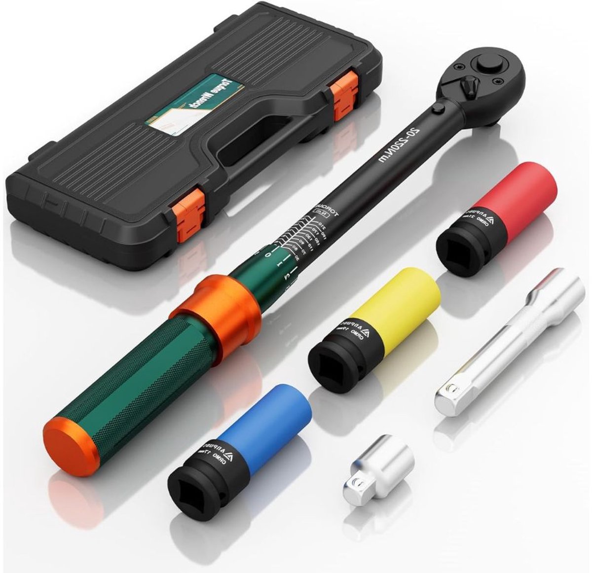 CRLYN® Momentsleutel Auto - Fietsgereedschap - Dopsleutelsets - Doppenset - Zwart