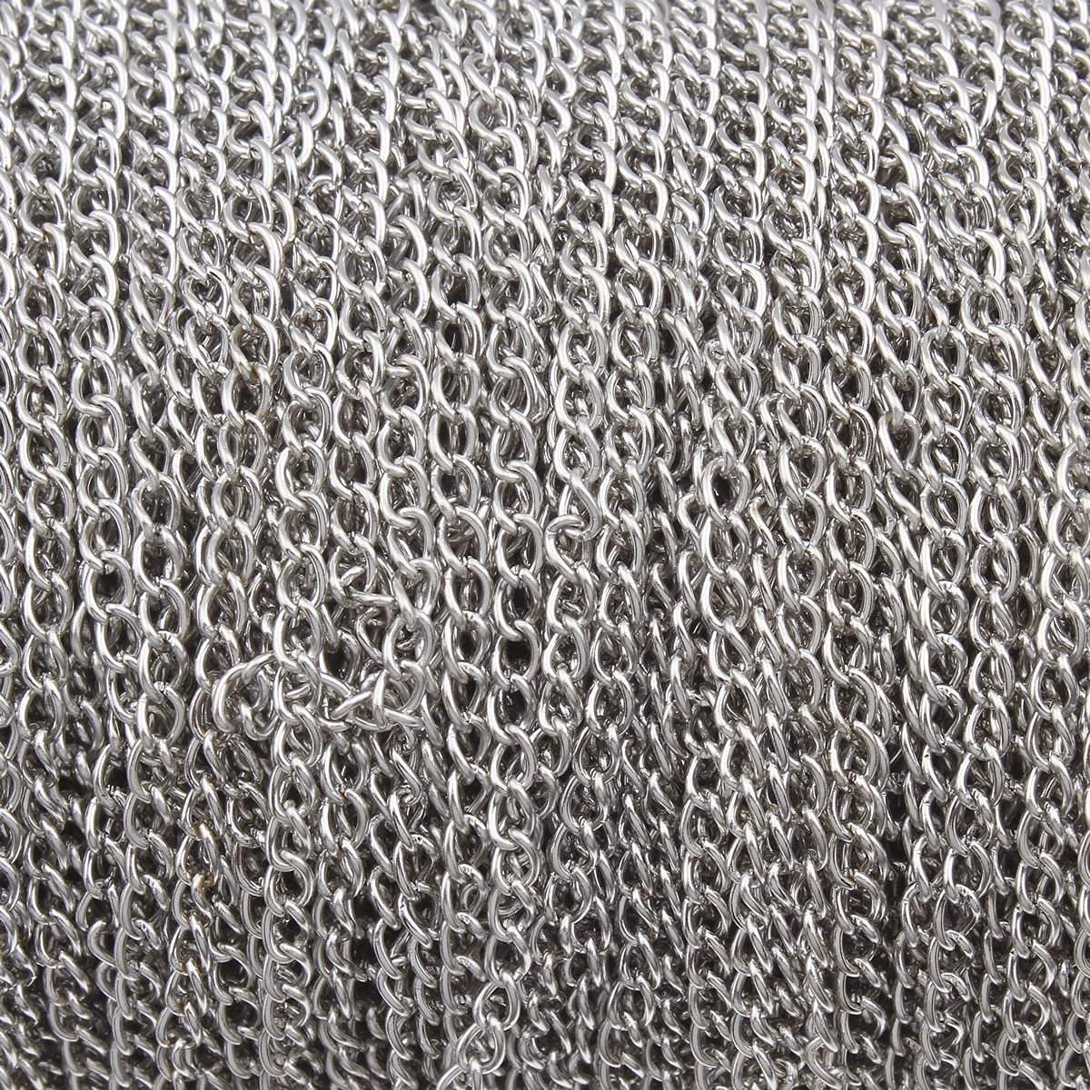 Schakelketting, metalen ketting, twist, pantserketting, 5,5 mm, oudzilver, sieradenketting, per meter voor het maken van halskettingen en armbanden, zelfbouwknuffels