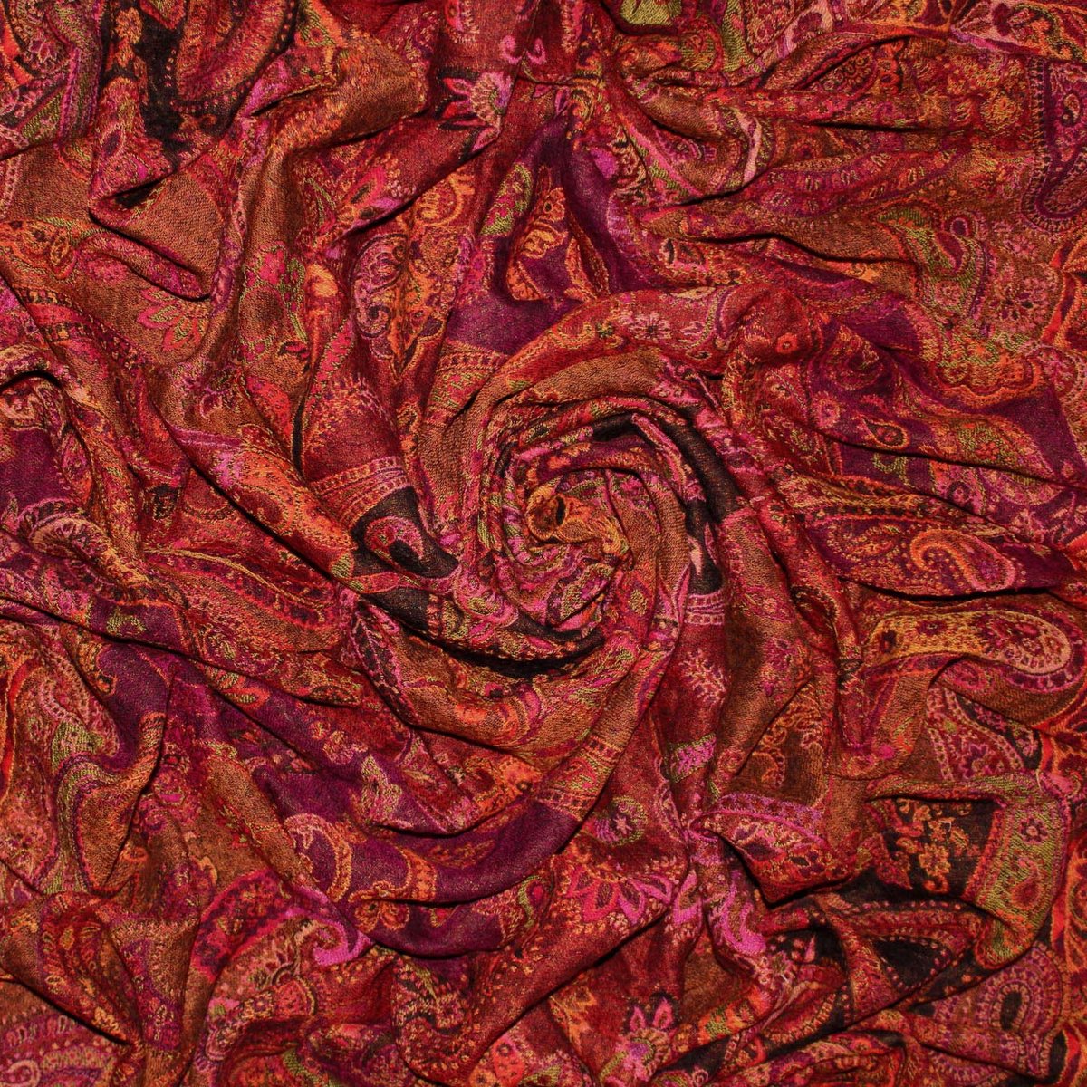 Wollen deken jacquard geweven van de fijnste wol van Merino Lamm Paisley woondeken deken wol bankdeken knuffeldeken 140 cm x 200 cm - 9612077