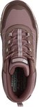Bovenkant van een paarse Skechers wandelschoen met Air-Cooled Memory Foam.
