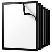 Zwart magnetische fotolijst A6 zelfklevend – 6 stuks foto en document houder – herbruikbare wand fotolijsten zonder schroeven – minimalistische display voor foto’s en documenten