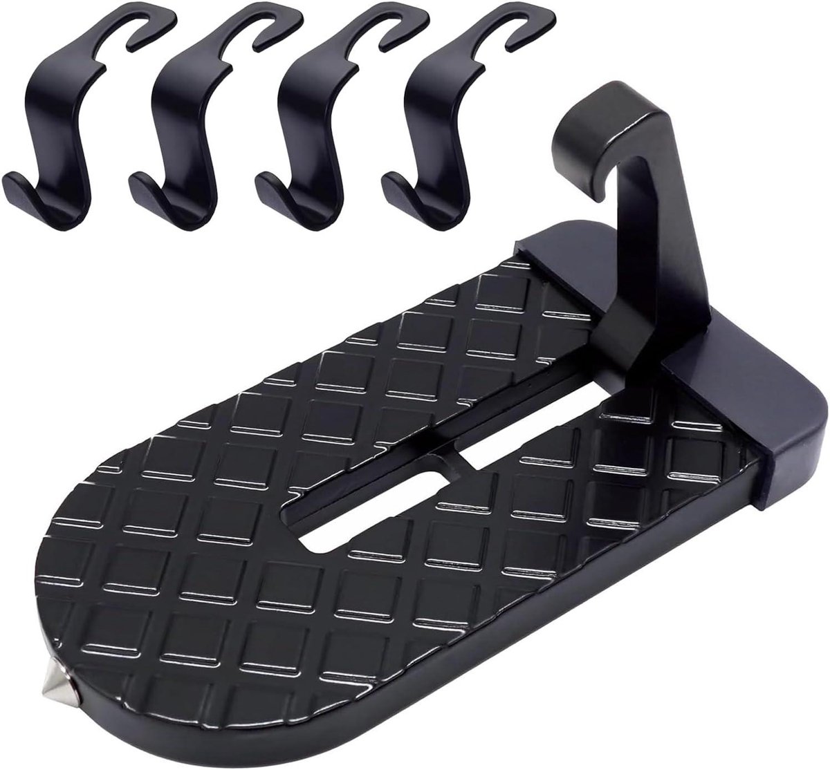Opvouwbaar Autoped - Treedplank - Bagage Laden - Veiligheidshamer Functie - 250 kg Draaglast - Zwart