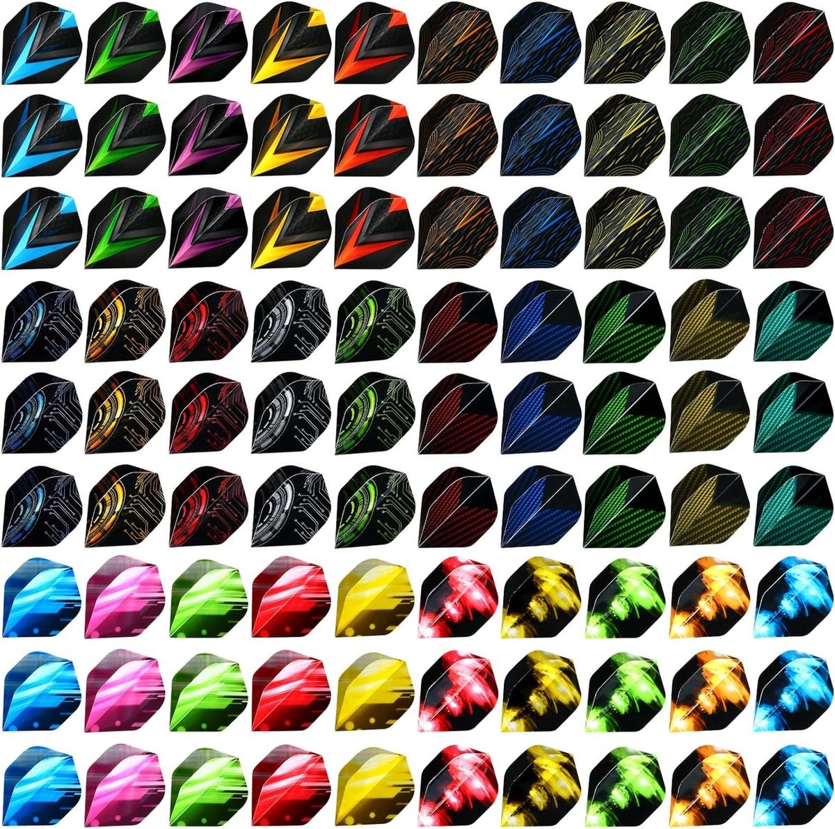 Dart Vleugels - Dart Accessoires - Precisie Werpen - Duurzaam PET Materiaal - 90 Stuks - Kleurrijk