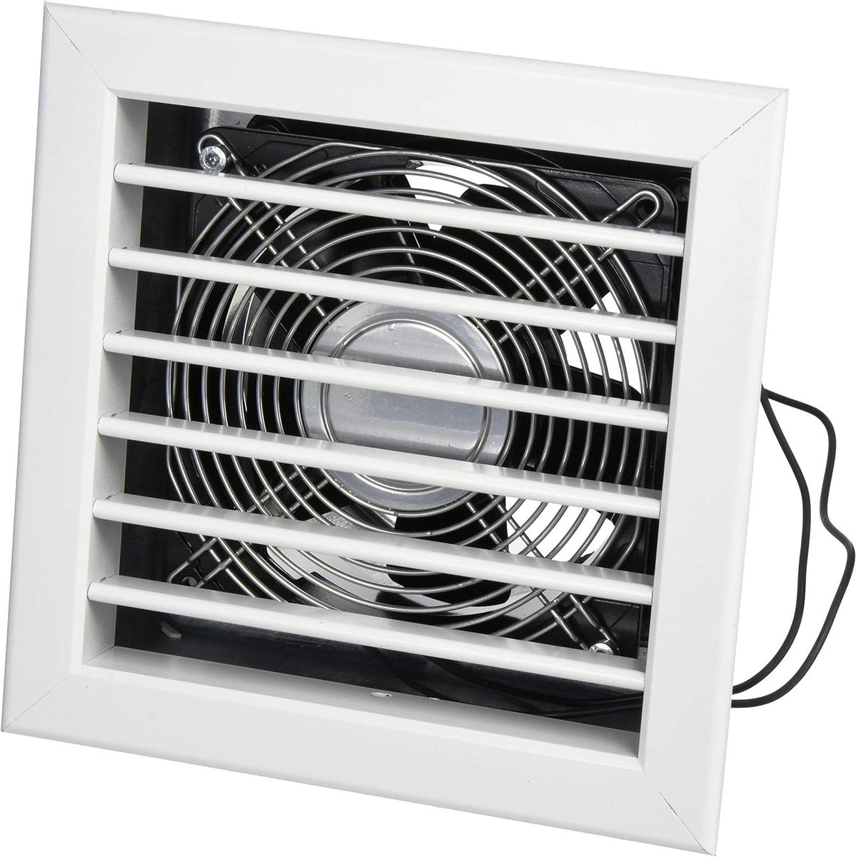 Ventilatierooster - Afzuigrooster - Haard Ventilatie - Met Elektrische Ventilator - 180x180 mm - Wit