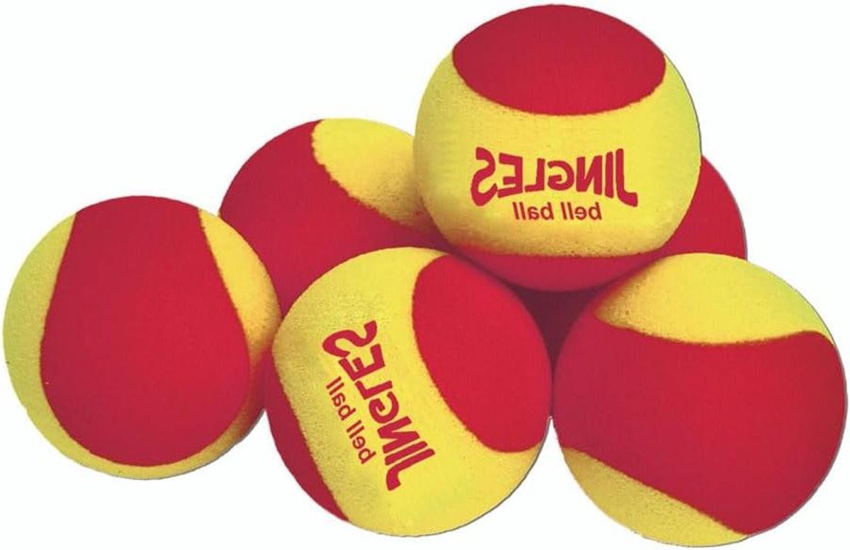 Geluid Ballen Set - Oefenballen Tennis - Kindertraining Tennis - Met Interne Bel - Set van 6 - Wit