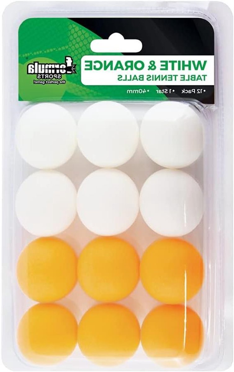 Tafeltennisballen Set - Pingpong ballen - Sport & Spel - Superieure Balans - 12 Stuks - Wit Oranje