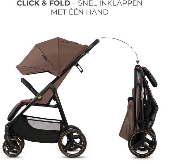 Kinderkraft TRIG 3 - Buggy - Inklapbaar - Tot 25 kg - Bruin van Kinderkraft — afbeelding 4