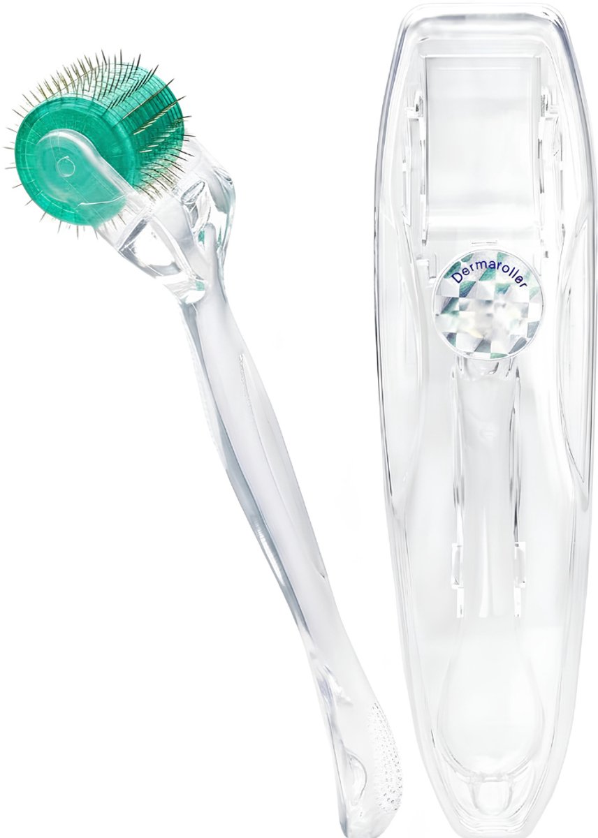 KAD® Dermaroller Haargroei - Dermaroller -Transparant en Groen - 16cm x 5cm x 4cm