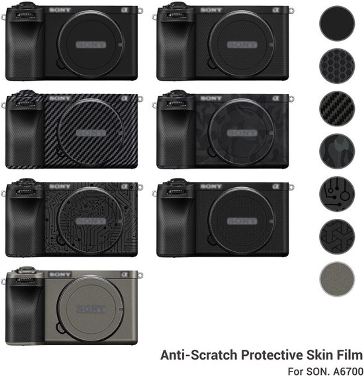 Dailygoody - Camera Skin Sticker - Beschermhoes - Zwart - Anti-Kras