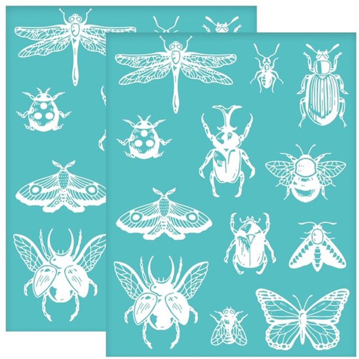 By shayne - Insect Stencils - Herbruikbare Zeefdruk Stencils - 22 x