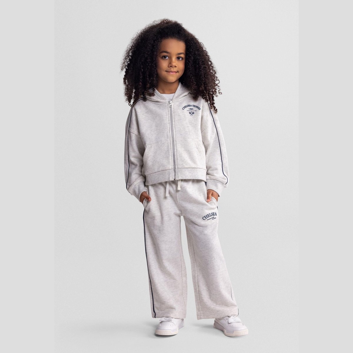Minoti trainingspak meisjes - grijs met capuchon