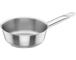 Conische steelpan - Kookpan sauspan - Lekker koken - Thermorend bodem - 22 cm - Zilver