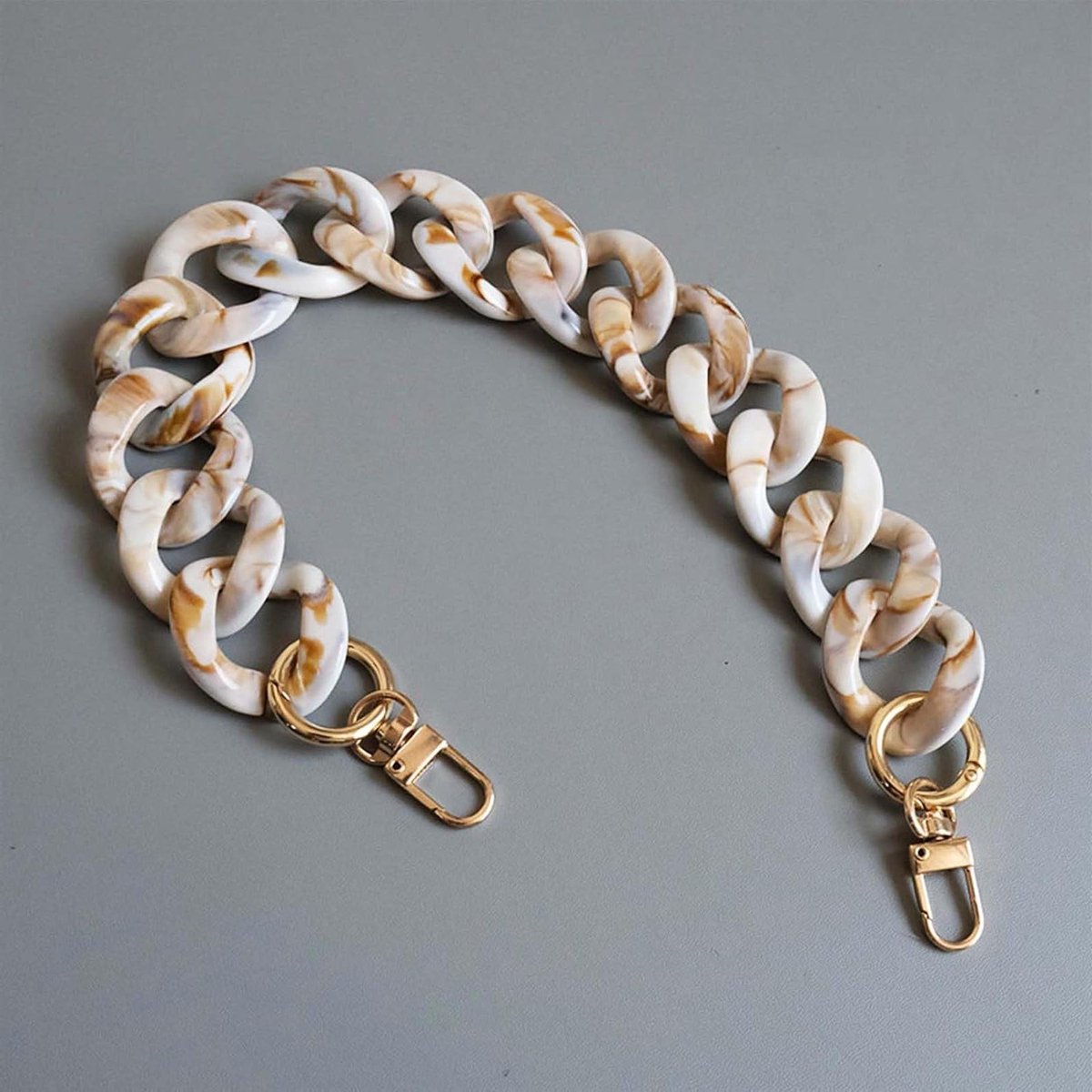 Handtassen Ketting - Schouderband Vervanging - Tas Personaliseren - Verstelbare Lengte - 40 cm - Beige